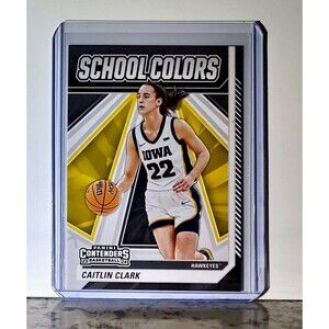 2024 Caitlin Clark Panini Contenders #SC2 School Colors Basketball Card Hawkeyes